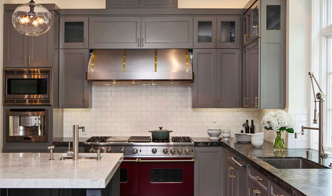 What Countertops Go With Gray Cabinets Marble Granite