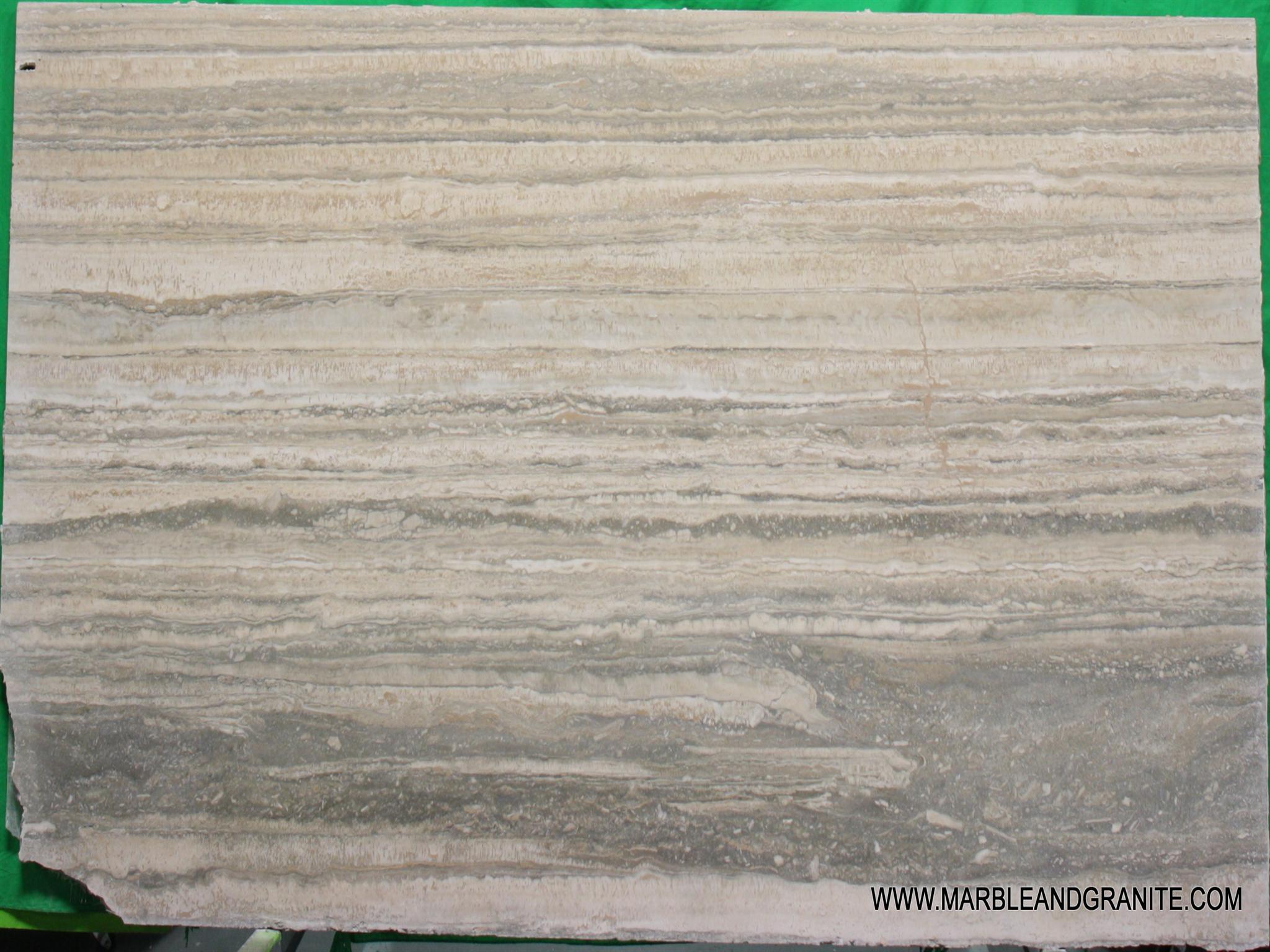 Silver Travertine Slabs - Marble & Granite