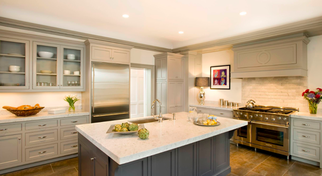 What Countertops Go With Gray Cabinets Marble Granite